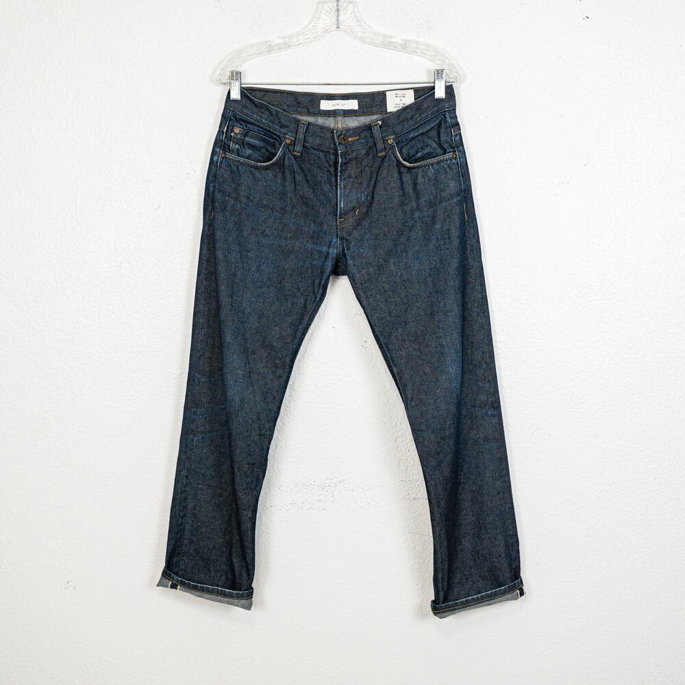 BILLY REID Men's Slim Cut Selvedge Denim Jeans indigo washed size 31